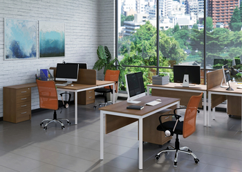 Мебель для персонала серия SLIM SYSTEM (столы, экраны, царги)